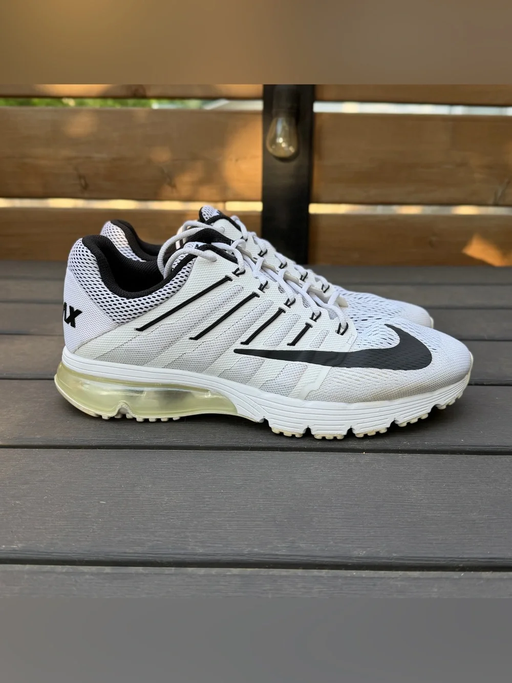 Nike Air Max Excellerate 4 Men’s Size 11 White Black Basketball Shoes, 2015